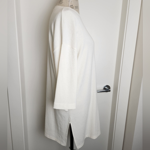 Crepe Linen Tunic Midi Dress - Picture 8 of 10